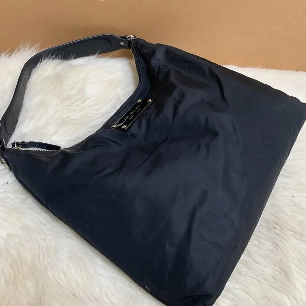 KATE SPADE Black Microfiber Nylon Vintage CLINTON Street SERENA Hobo